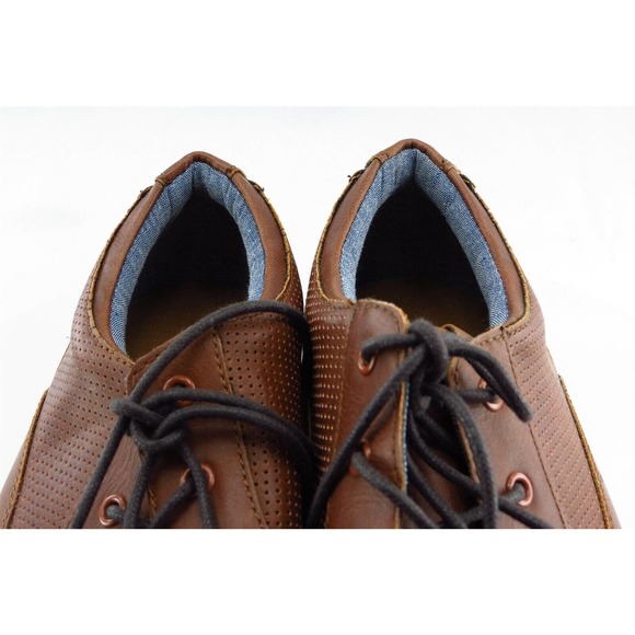 Aldo Shoes Sz 10 M‎ Almond Toe Brown Derby Oxfords Synthetic Men